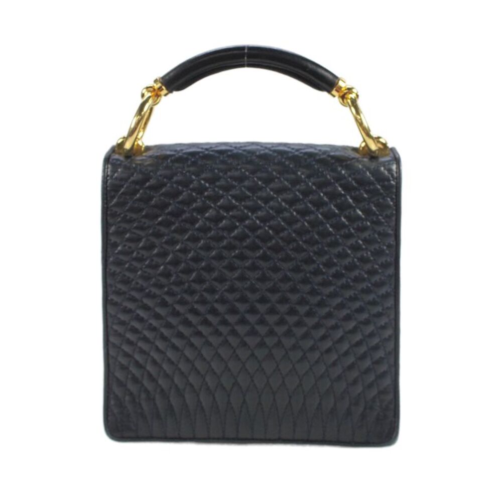 Bally Women's Leather Gold Hardware Crossbody Handbag Black